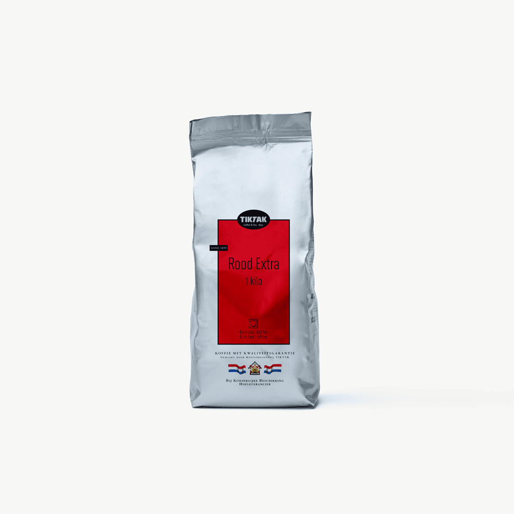 Rood extra koffiebonen | volle body, zachts smaak | Tiktak